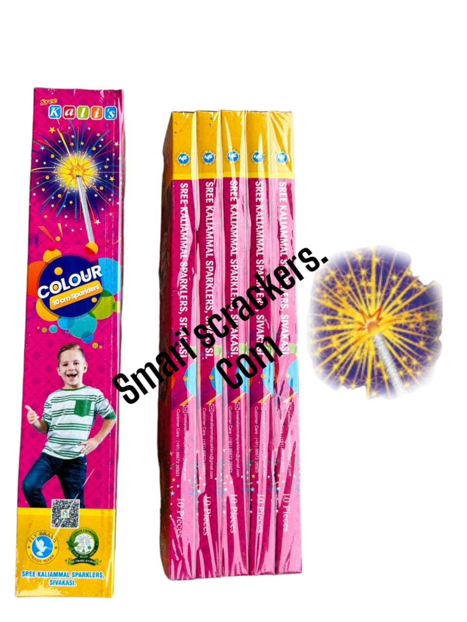 10 CM COLOUR SPARKLERS ( 10 PCS ) ( 5 BOX )