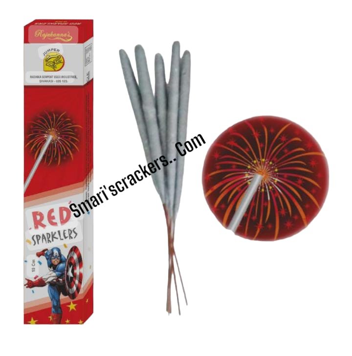 10 CM RED SPARKLERS ( 10 PCS ) ( 5 BOX )